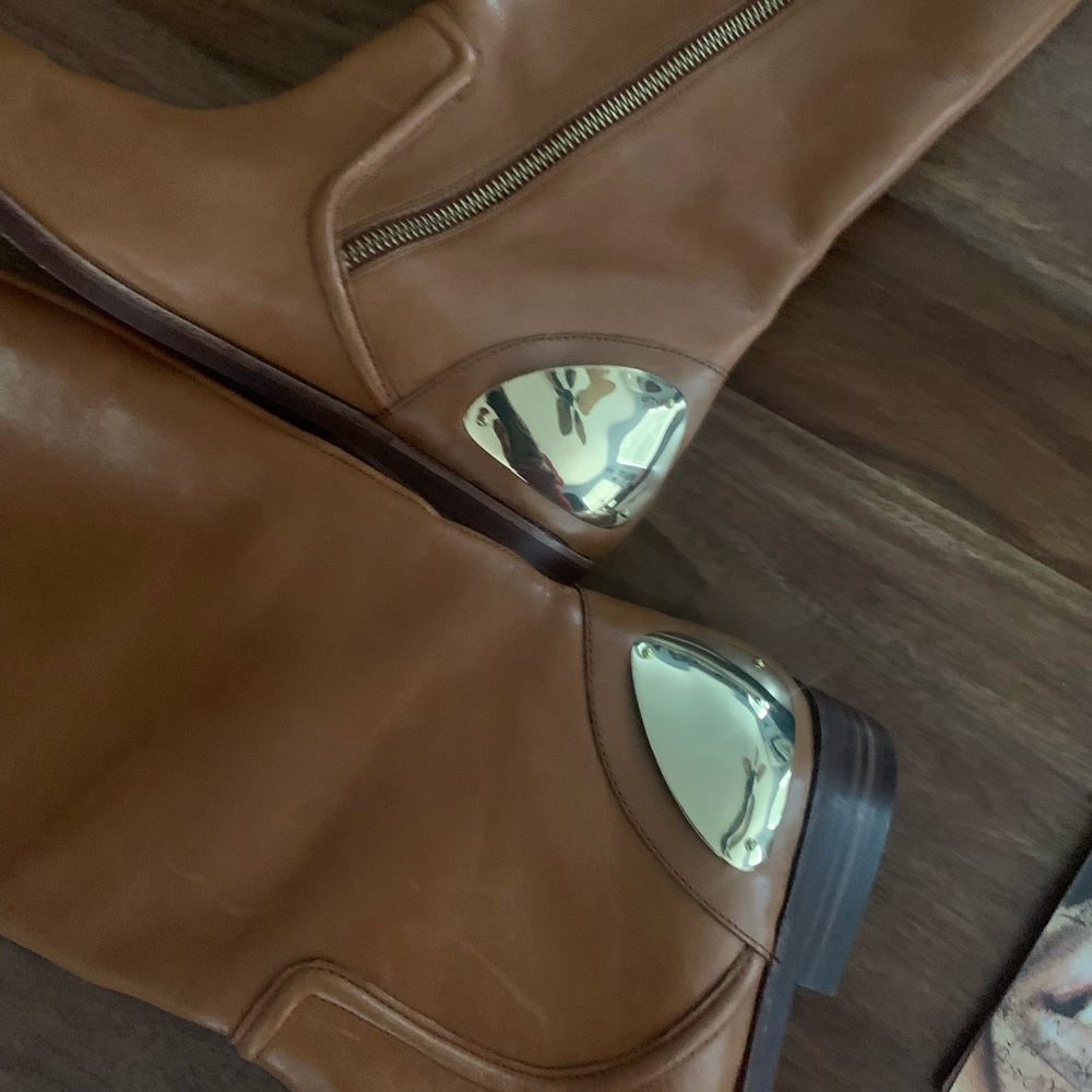 Ralph Lauren ( brand new without box) Brown Leather Parker Shaft riding boots.